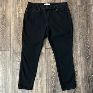 Women's Levi Strauss Signature Gold Mid Rise Skinny Black Jeans Size 14S W32